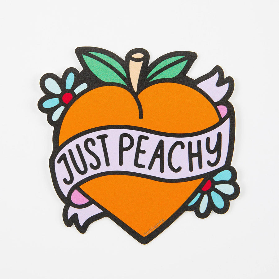 Punky Pins Just Peachy Vinyl Sticker