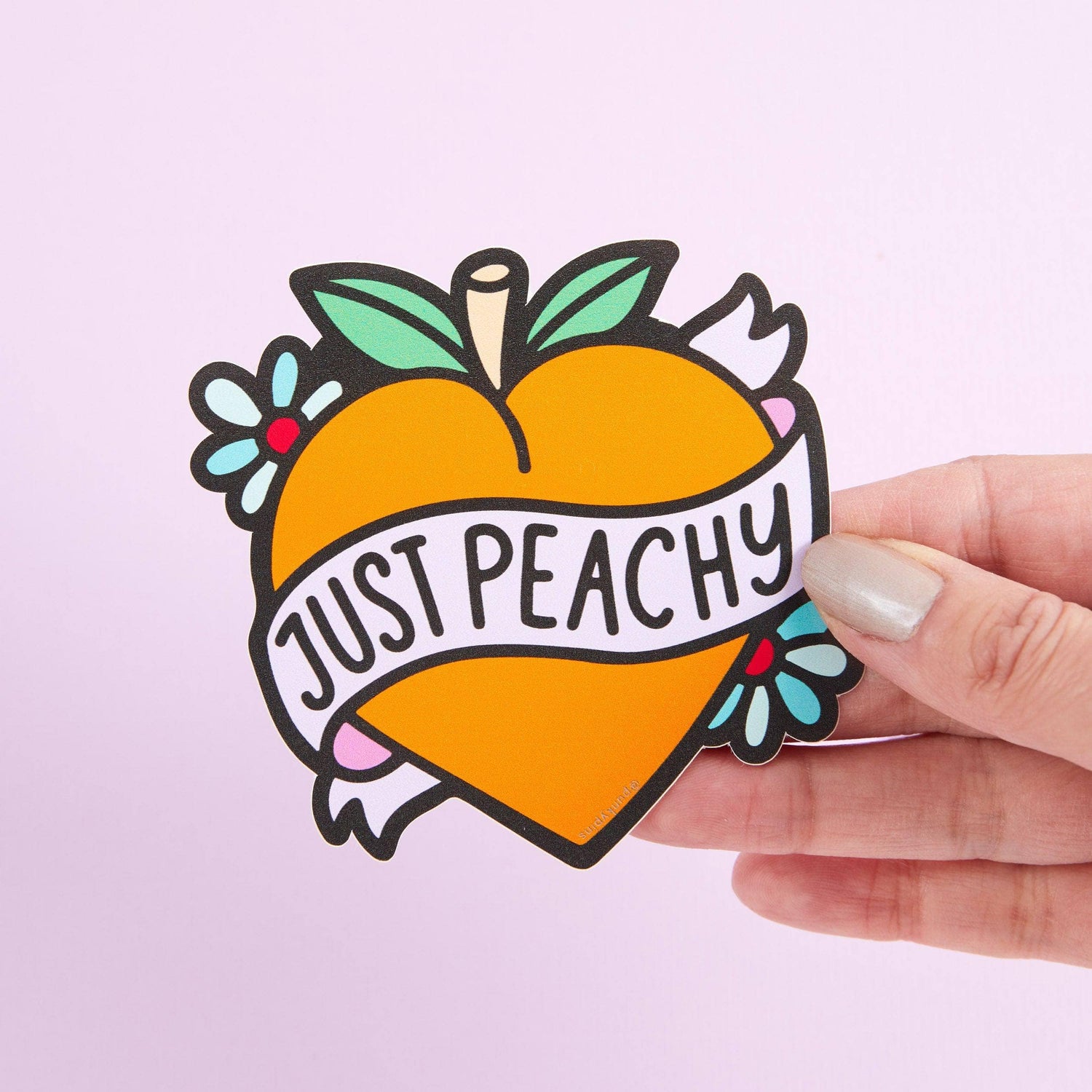 Punky Pins Just Peachy Vinyl Sticker