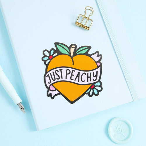 Punky Pins Just Peachy Vinyl Sticker