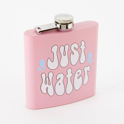 Punky Pins Just Water Hip Flask - Light Pink