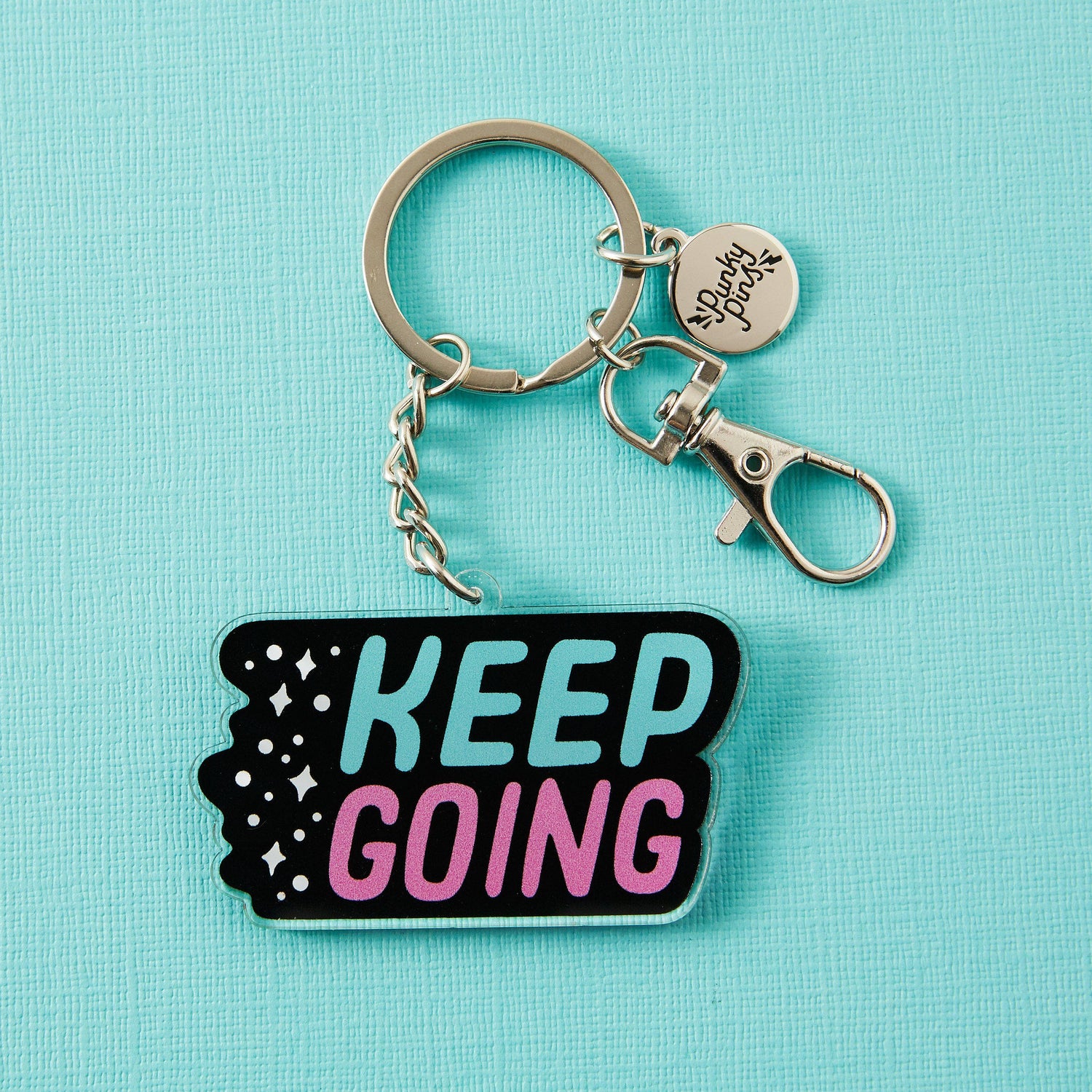 Punky Pins Keep Going Acrylic Keyring