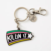 Punky Pins Killin It Hard Enamel Keyring