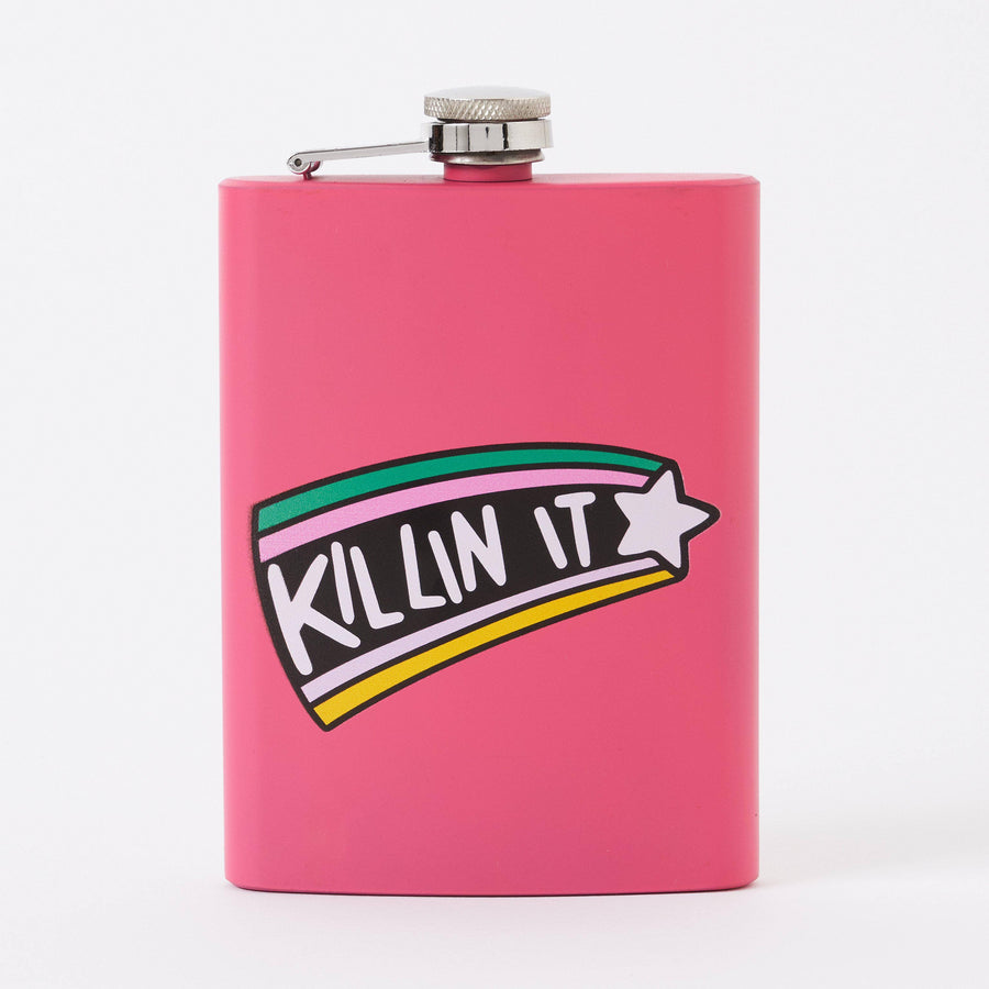 Punky Pins Killin It Hip Flask - Pink