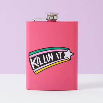 Punky Pins Killin It Hip Flask - Pink