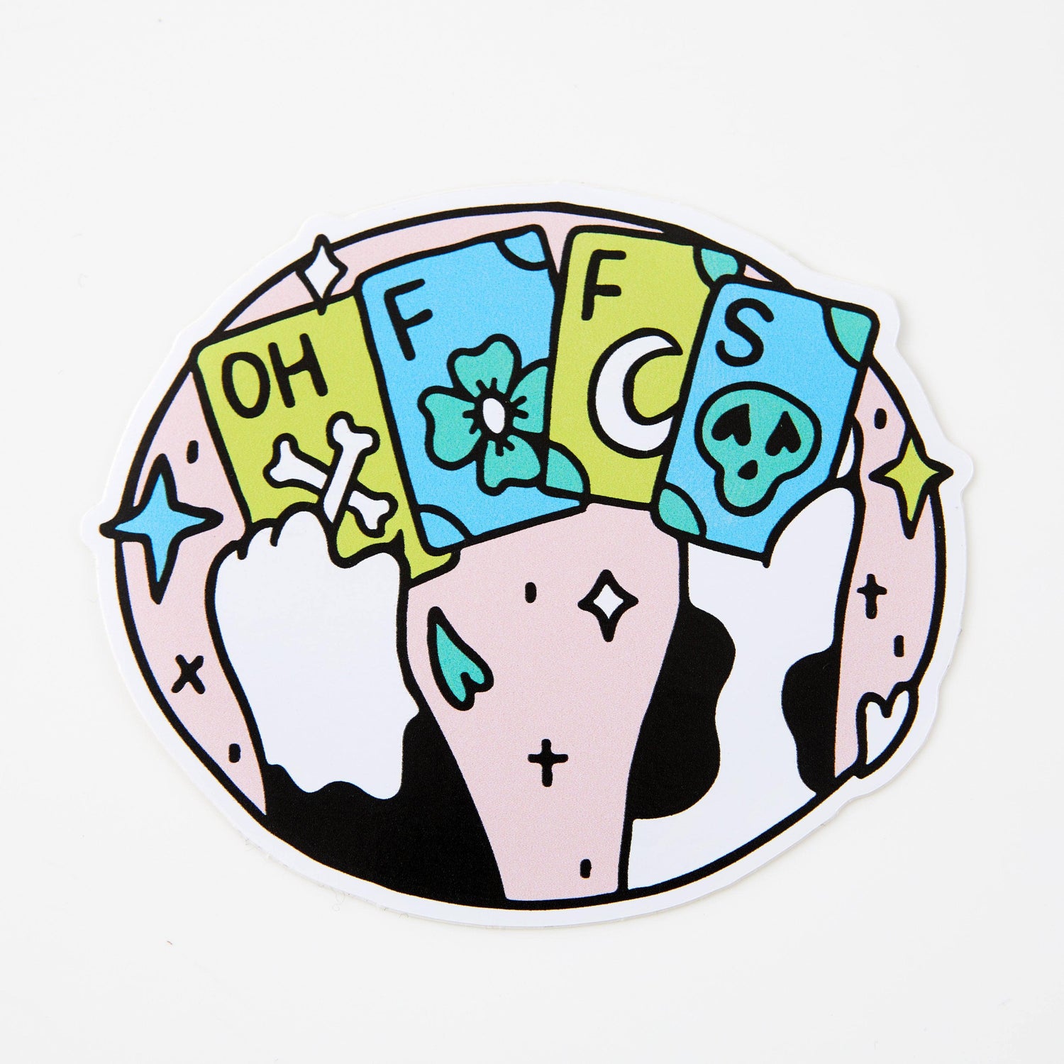 Punky Pins Kitty Poker Vinyl Sticker