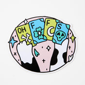 Punky Pins Kitty Poker Vinyl Sticker