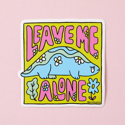 Leave Me Alone Dinosaur Vinyl Sticker