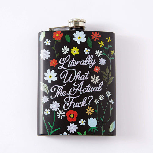 Punky Pins Literally What The Actual Fuck Hip Flask - Black