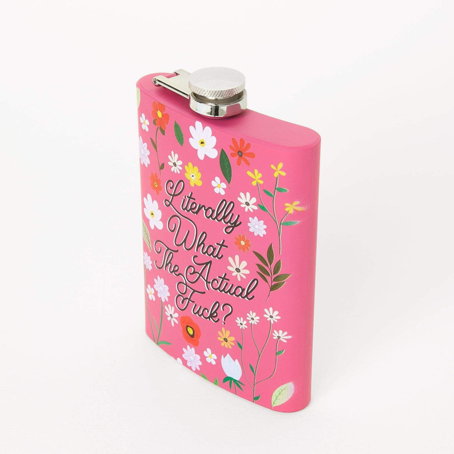Punky Pins Literally What The Actual Fuck Hip Flask - Pink