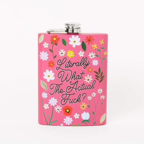 Literally What The Actual Fuck Hip Flask - Pink