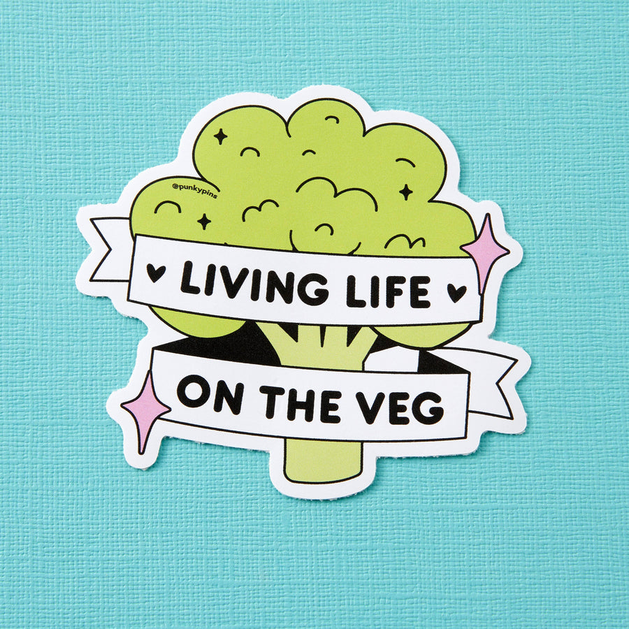 Punky Pins Living Life on the Veg Vinyl Sticker