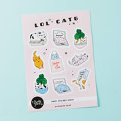 Punky Pins LOL Cats A5 Vinyl Sticker Sheet