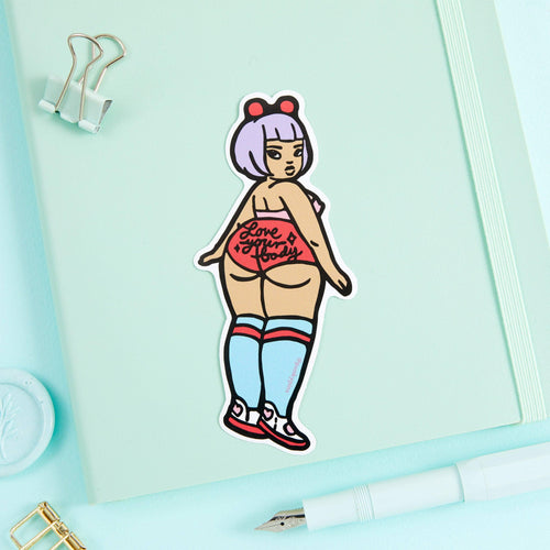 Punky Pins Love Your Body Vinyl Sticker