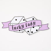 Punky Pins Lucky Lady Vinyl Sticker