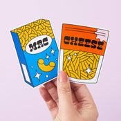 Punky Pins Mac & Cheese 2x Vinyl Sticker Pack