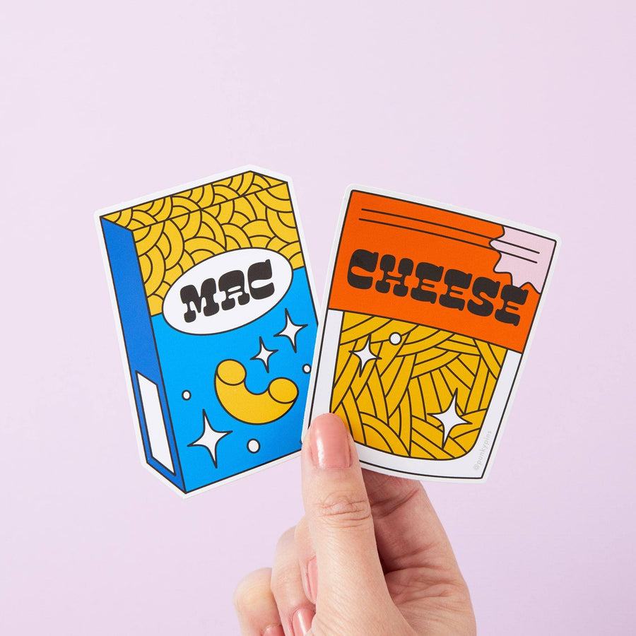Punky Pins Mac & Cheese 2x Vinyl Sticker Pack