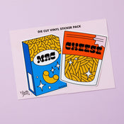 Punky Pins Mac & Cheese 2x Vinyl Sticker Pack