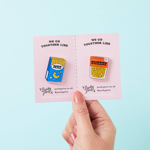 Mac & Cheese Acrylic Pin Pair