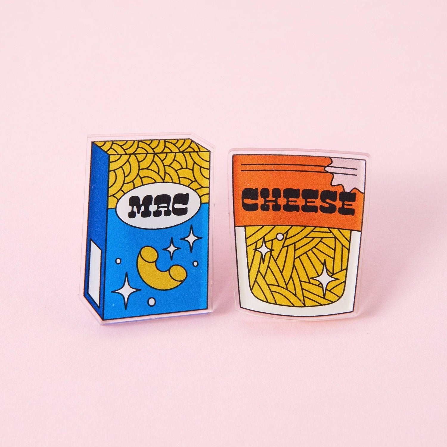 Punky Pins Mac & Cheese Acrylic Pin Pair