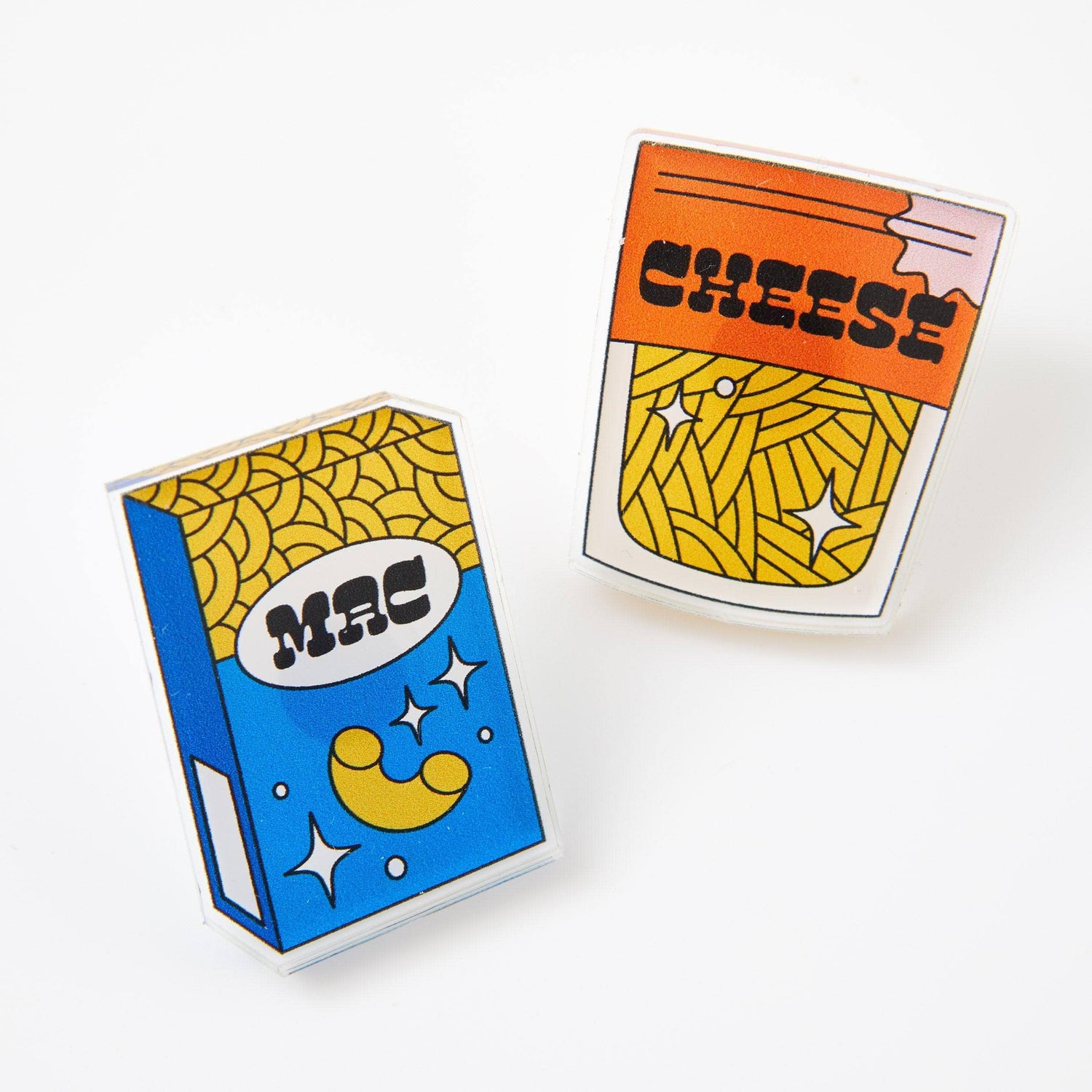 Punky Pins Mac & Cheese Acrylic Pin Pair