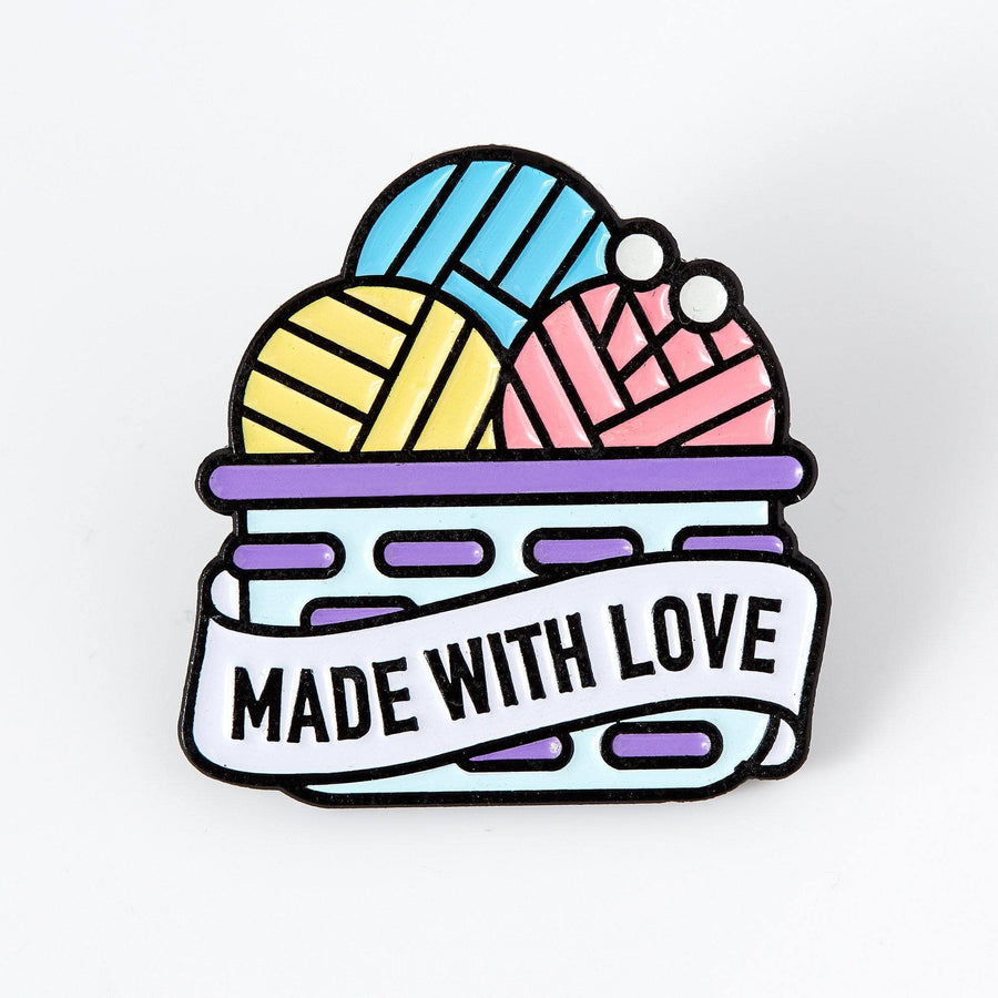 Punky Pins Made With Love Basket Enamel Pin