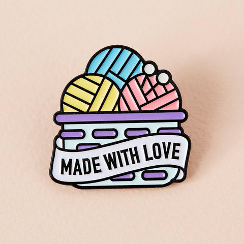 Punky Pins Made With Love Basket Enamel Pin