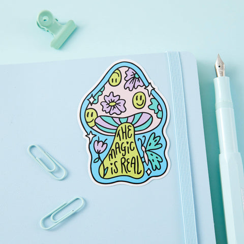 Punky Pins Magic Mushroom Vinyl Sticker