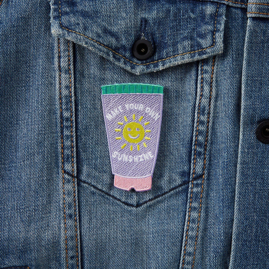 Punky Pins Make Your Own Sunshine Embroidered Iron On Patch