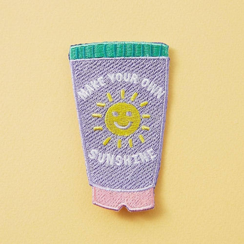 Make Your Own Sunshine Embroidered Iron On Patch