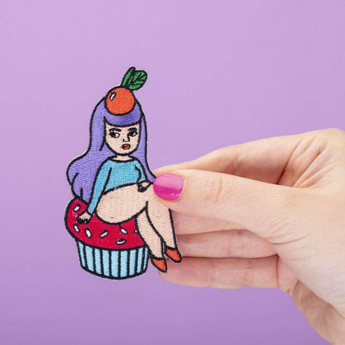 Mel Stringer Cupcake Babe Embroidered Iron On Patch