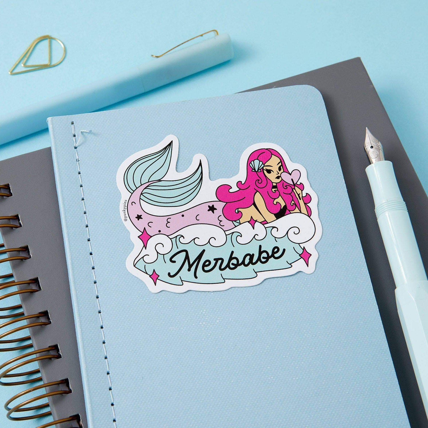 Punky Pins Merbabe Vinyl Sticker