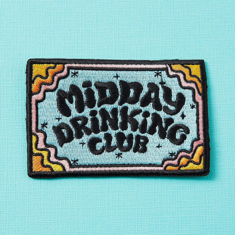 Punky Pins Midday Drinking Club Embroidered Iron On Patch