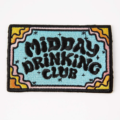 Punky Pins Midday Drinking Club Embroidered Iron On Patch