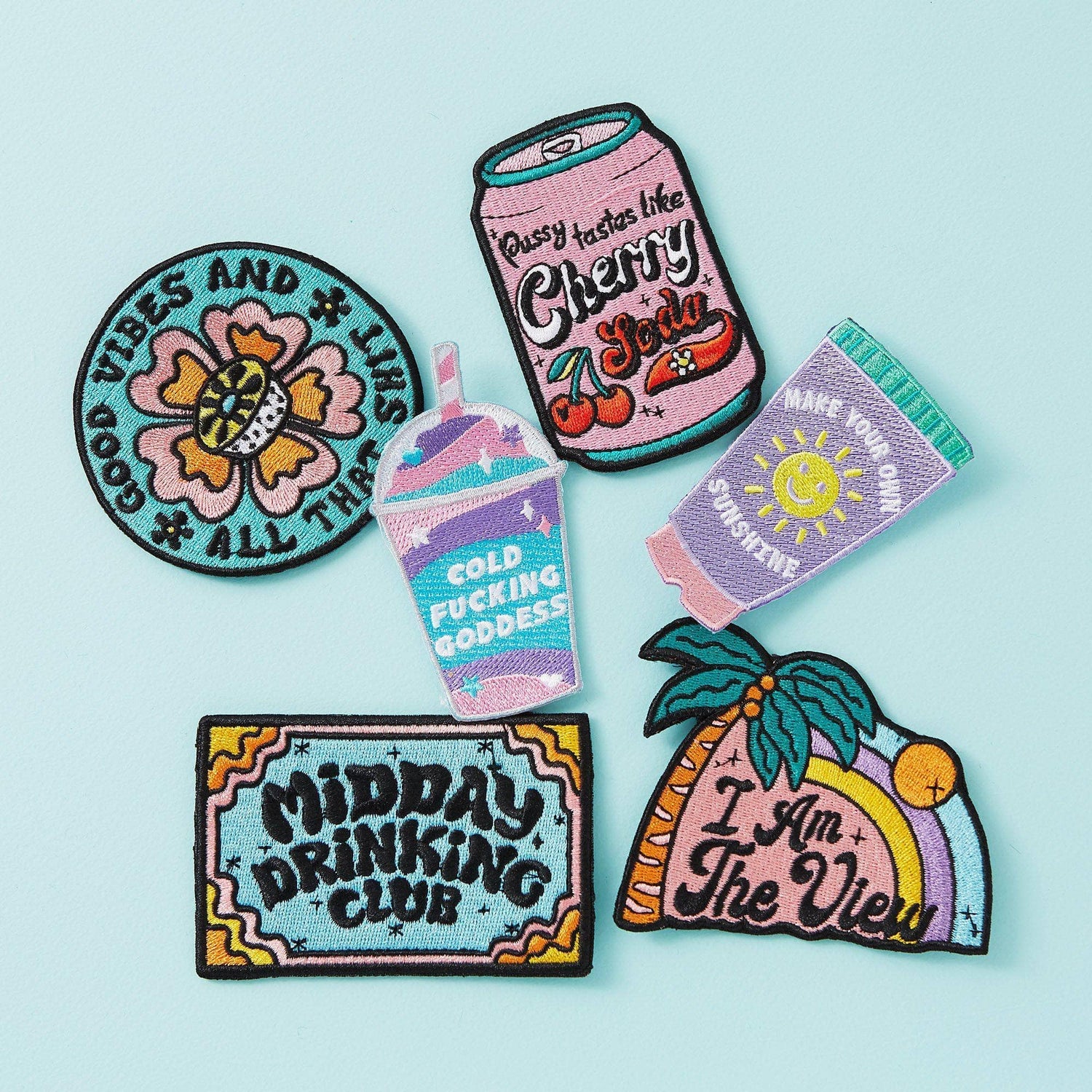 Punky Pins Midday Drinking Club Embroidered Iron On Patch