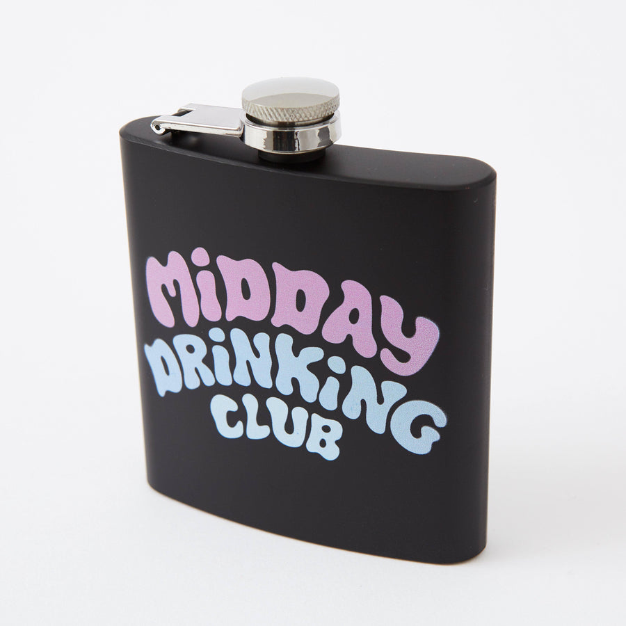 Punky Pins Midday Drinking Club Hip Flask