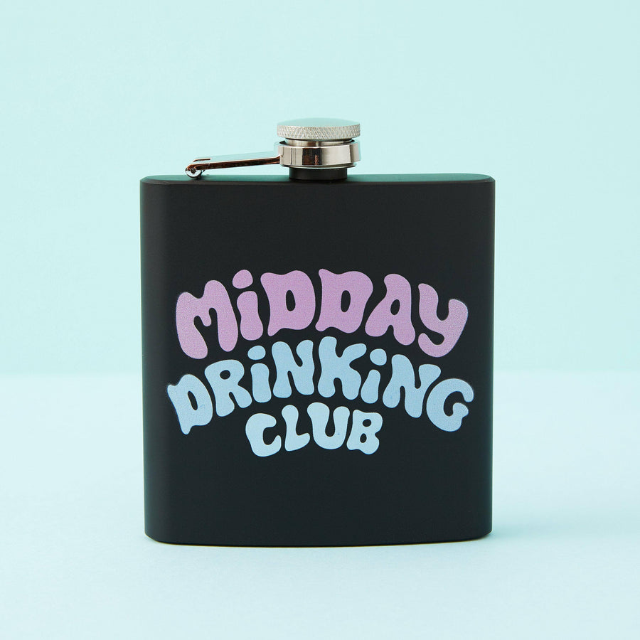 Punky Pins Midday Drinking Club Hip Flask