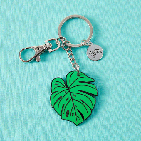 Punky Pins Monstera Leaf Keyring