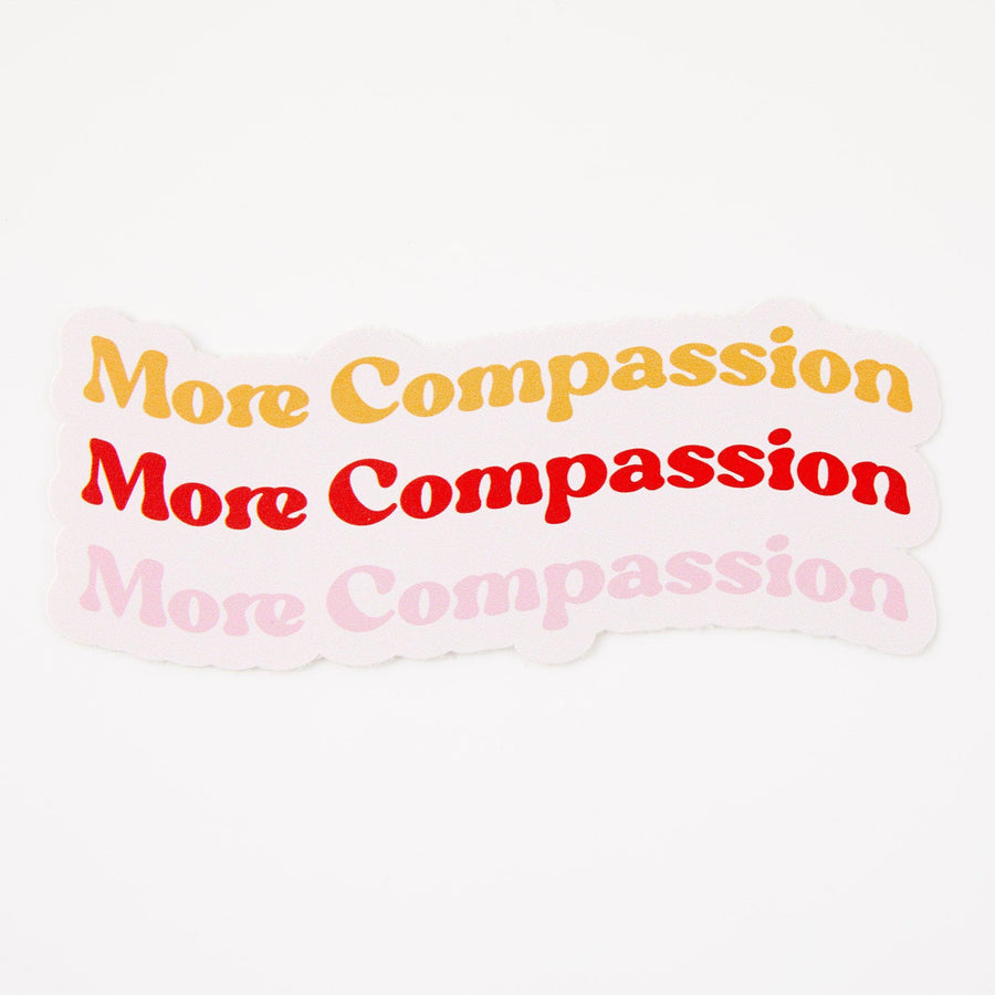 Punky Pins More Compassion Vinyl Sticker