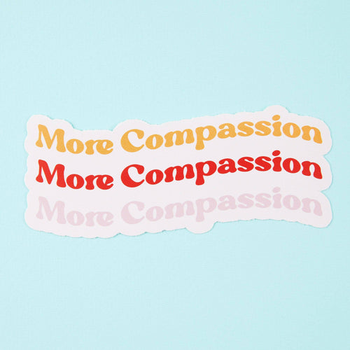 Punky Pins More Compassion Vinyl Sticker