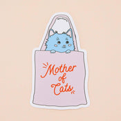 Punky Pins Mother Of Cats Vinyl Sticker