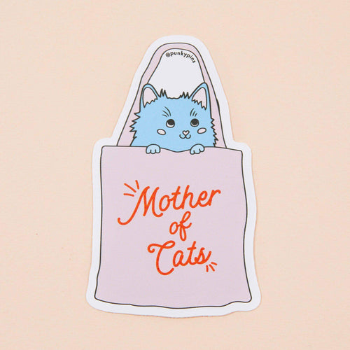 Punky Pins Mother Of Cats Vinyl Sticker