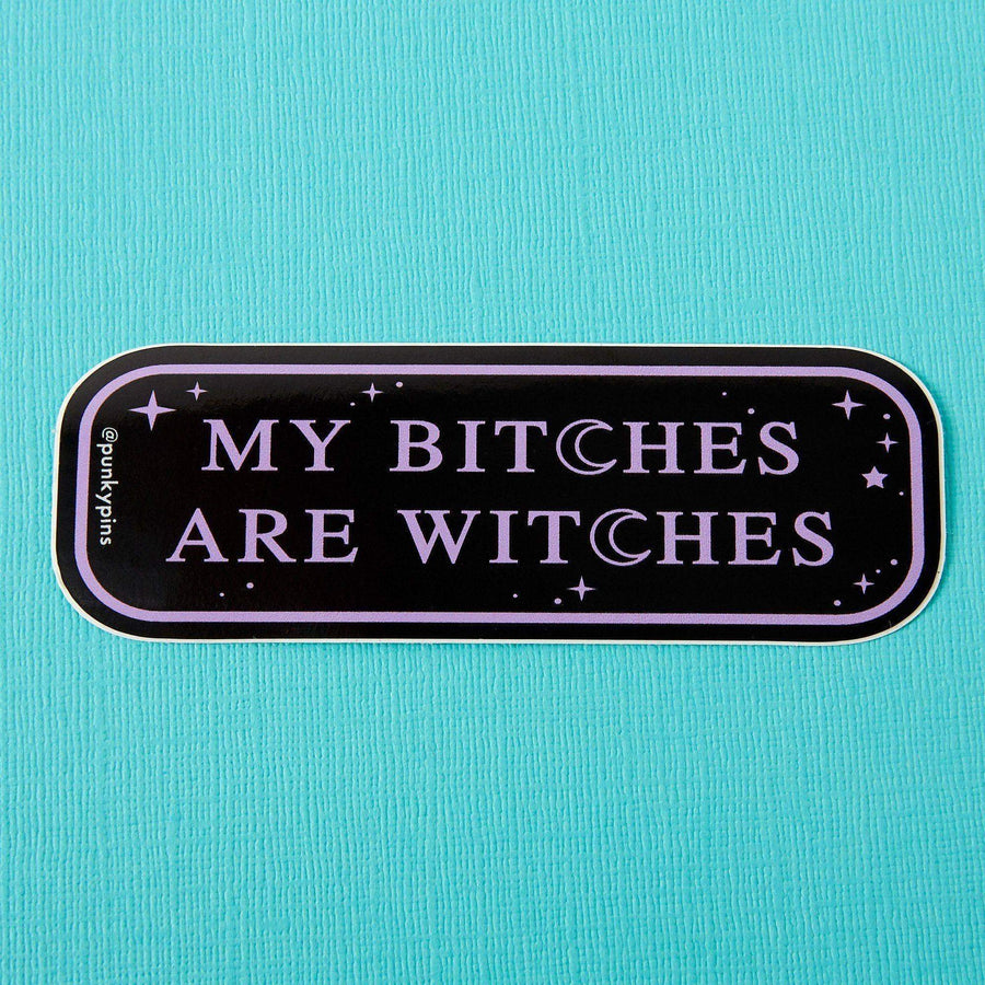 Punky Pins My Bitches are Witches Laptop Sticker