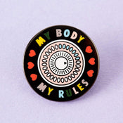 Punky Pins My Body My Rules Enamel Pin