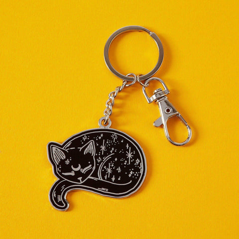 Punky Pins Mystical Cat Enamel Keyring