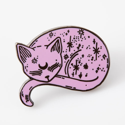 Mystical Cat Pink Enamel Pin - Limited Edition