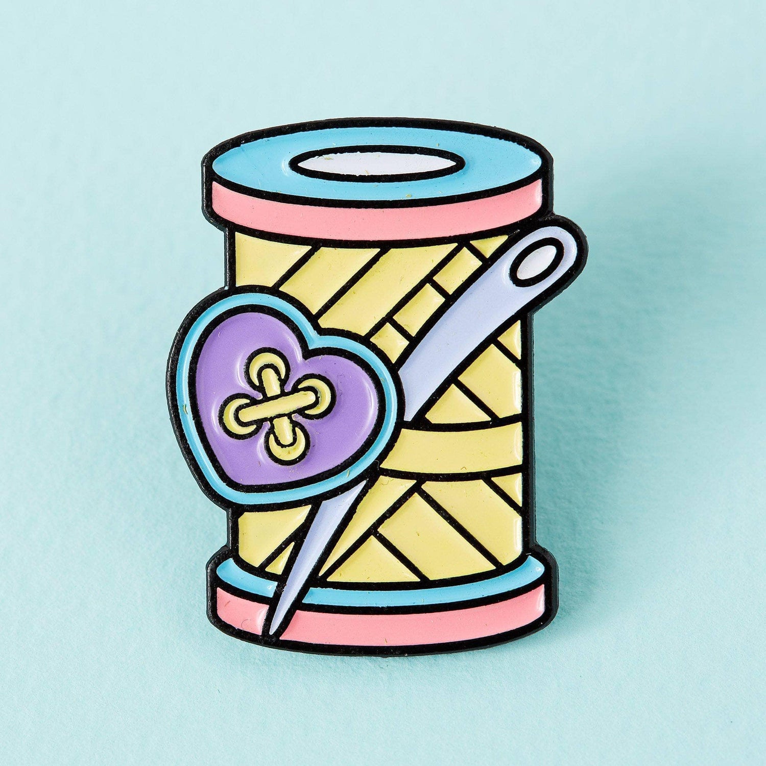 Punky Pins Needle & Thread Enamel Pin