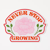 Punky Pins Never Stop Growing Vinyl Sticker