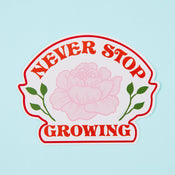 Punky Pins Never Stop Growing Vinyl Sticker