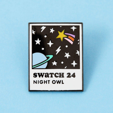 Punky Pins Night Owl Swatch Enamel Pin