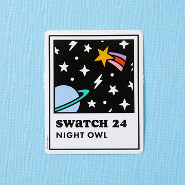 Punky Pins Night Owl Swatch Vinyl Sticker